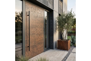 Aluminium voordeur met een laag gesinterd kwarts