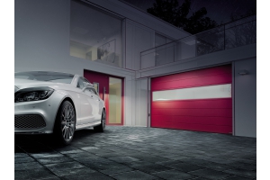 Rode sectionaalgaragedeur