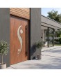 Aluminium voordeur in de kleur ‘Golden Oak’ met geavanceerde veiligheidssloten