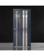 Moderne voordeur van antraciet aluminium