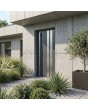 Moderne voordeur van antraciet aluminium