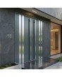 Donkergroene aluminium dubbele voordeur