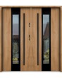 Sta Amerigo Noir Double - roestvrijstalen moderne dubbele deur met zwart frame rondom glas