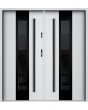 Sta Amerigo Noir Double - roestvrijstalen moderne dubbele deur met zwart frame rondom glas