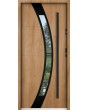 Sta Andromeda noir - enkele externe metalen deur met zwart frame rond het glas