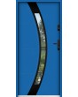 Sta Andromeda noir - enkele externe metalen deur met zwart frame rond het glas
