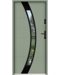Sta Andromeda noir - enkele externe metalen deur met zwart frame rond het glas