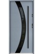 Sta Andromeda noir - enkele externe metalen deur met zwart frame rond het glas