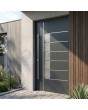 Donkere antracietkleurige luxe moderne aluminium voordeur met glas