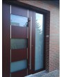 Mahoniehouten thermisch geïsoleerde moderne aluminium toegangsdeur met glas