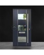Anthracite thermisch geïsoleerde moderne aluminium toegangsdeur met glas