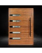 Gouden eiken aluminium enkele draaideur