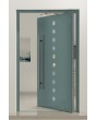 PIVOT Arlekin - grote aluminium draaideur met tien kleine glaspanelen