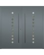 LIM Arlekin double - aluminum double front entrance door with glass circles