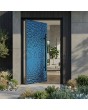Aluminium draaideur bekleed met blauw roestvrij staalplaat