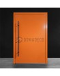 Oranje gladde aluminium taatsdeur