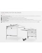 WIS E1D1 - sectionale garagedeur met zilveren sierelement