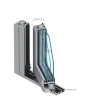 PIVOT G4 - Glazen toegangsdeur van aluminium met decoratief paneel