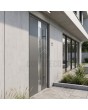 Voordeur van antracietkleurig aluminium 