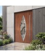 Hoogwaardige aluminium voordeur van Golden Oak met glas