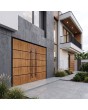 Dubbele voordeur van massief aluminium in de kleur ‘Golden Oak’
