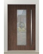 PIVOT C16 - geïsoleerde aluminium draaideur met raam voor buitengebruik