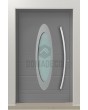 LIM C22 - veilige, moderne aluminium voordeuren met ovaal glas