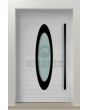 LIM C22 - veilige, moderne aluminium voordeuren met ovaal glas
