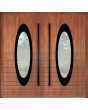 LIM C22 dubbel - moderne dubbele aluminium voordeuren met ovaal glas