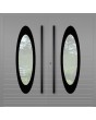 LIM C22 dubbel - moderne dubbele aluminium voordeuren met ovaal glas
