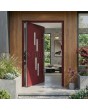 PIVOT C25 - aluminium draaideur met vier ramen