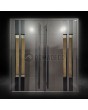 Bronzen vooringang aluminium dubbele deur