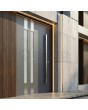antraciet moderne aluminium toegangsdeur