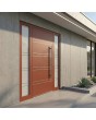 LIM C6 - rood aluminium met glazen panelen links en rechts