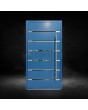 Blauwe moderne aluminium voordeur
