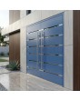 LIM c7 dubbel - scharnierende aluminium dubbele deur met horizontale strepen en glas