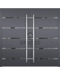 LIM c7 dubbel - scharnierende aluminium dubbele deur met horizontale strepen en glas