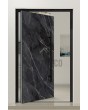 PIVOT Calacatta - aluminium taatsdeur bekleed met Calacatta zwart gesinterd kwarts