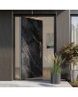 PIVOT Calacatta - aluminium taatsdeur bekleed met Calacatta zwart gesinterd kwarts