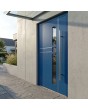 blauwe, luxe, moderne draaideur