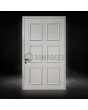 witte aluminium voordeur in traditionele stijl