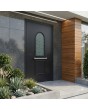 Black Traditional front aluminum door