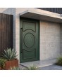 Groene aluminium voordeur in traditionele stijl
