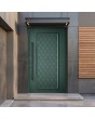 Groene, luxe voordeur van gestructureerd aluminium