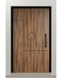 PIVOT WOODLINE 1 - aluminium taatsdeur met notenhouten hogedruklaminaat
