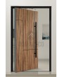 PIVOT WOODLINE 1 - aluminium taatsdeur met notenhouten hogedruklaminaat
