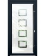 LIM Glass S8 - zandkleurige voordeur met een transparant decor