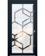 LIM Glass S13 - matte aluminium veiligheidsdeur met een transparant decor