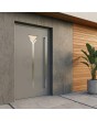 Grijze, minimalistische, moderne aluminium voordeur