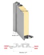 Aluminium scharnierende LIM deur met glazen bovenpaneel